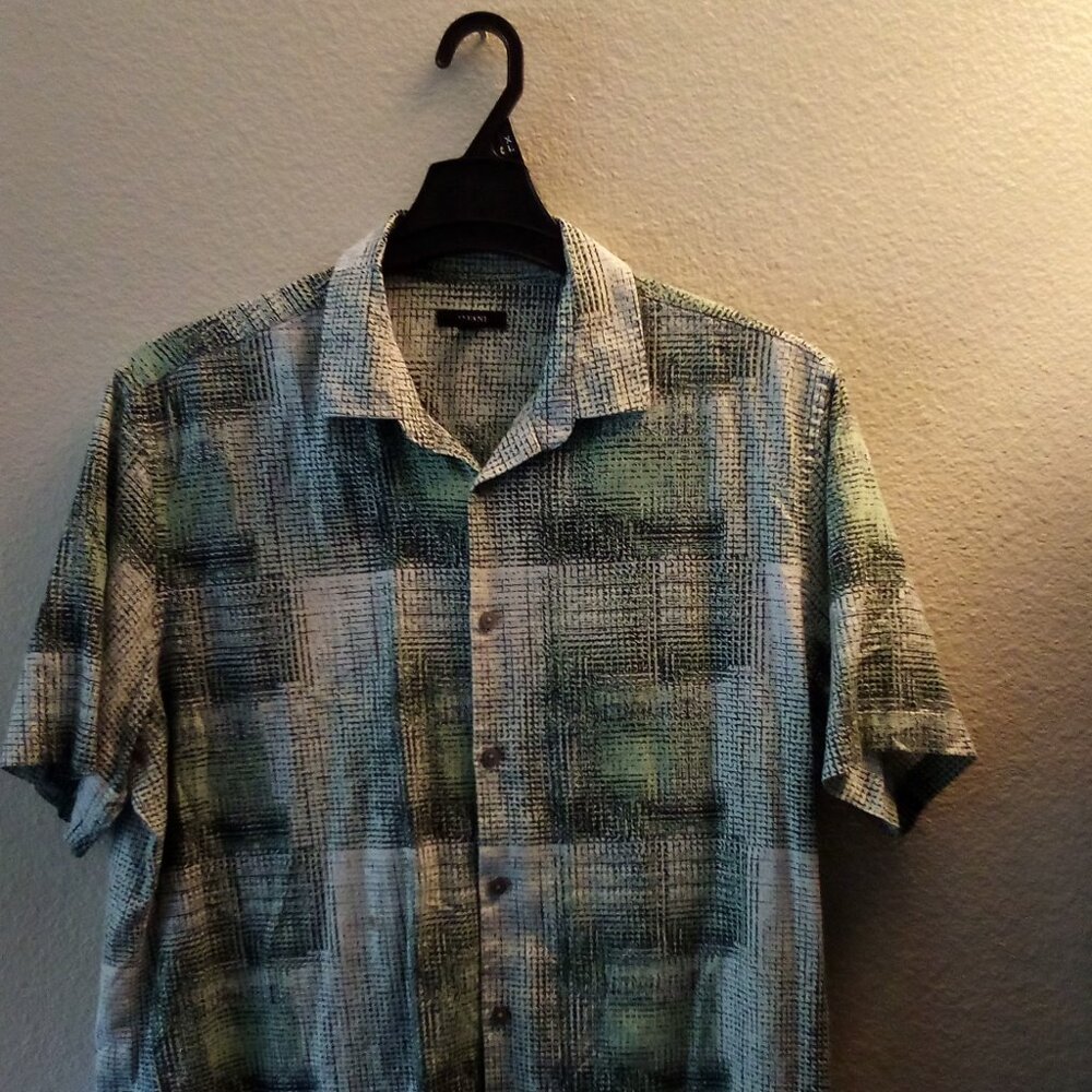 Alfani Linen Casual Button Down Shirt